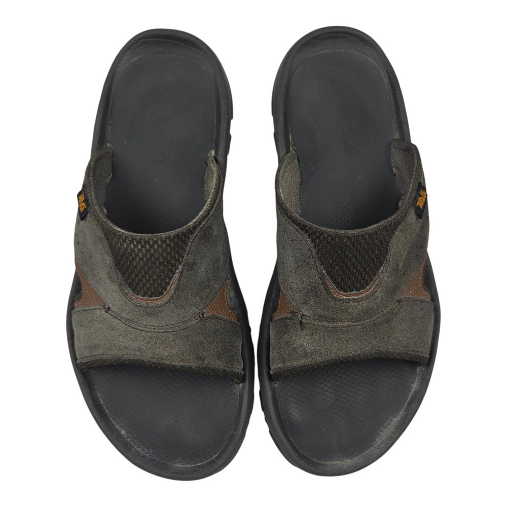 Teva Katavi Slide Sandals 10 Brown Suede Outdoor Hiking Comfort 1019195